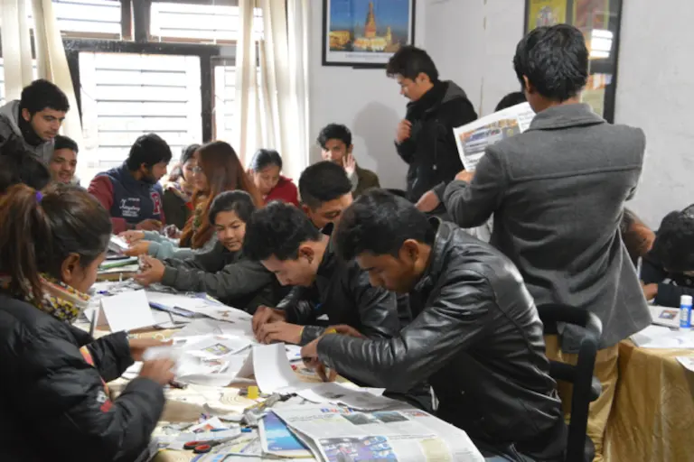 Bad start to the year: Artists help social work students recover after 2015 Nepal Earthquake